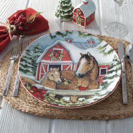 Homestead Christmas 11" Dinner Plate | Rod's Western Palace/ Country Grace
