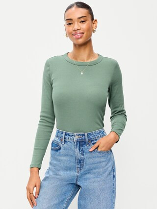 Snug Long-Sleeve Crew-Neck T-Shirt | Old Navy (US)