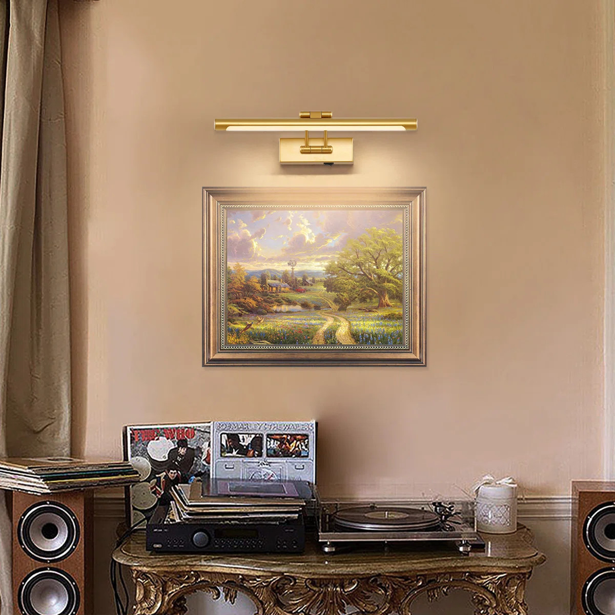 15.75 in. LED Picture Light with Remote Control Dimmable Multiple Color Temperatures Rotatable an... | Wayfair North America