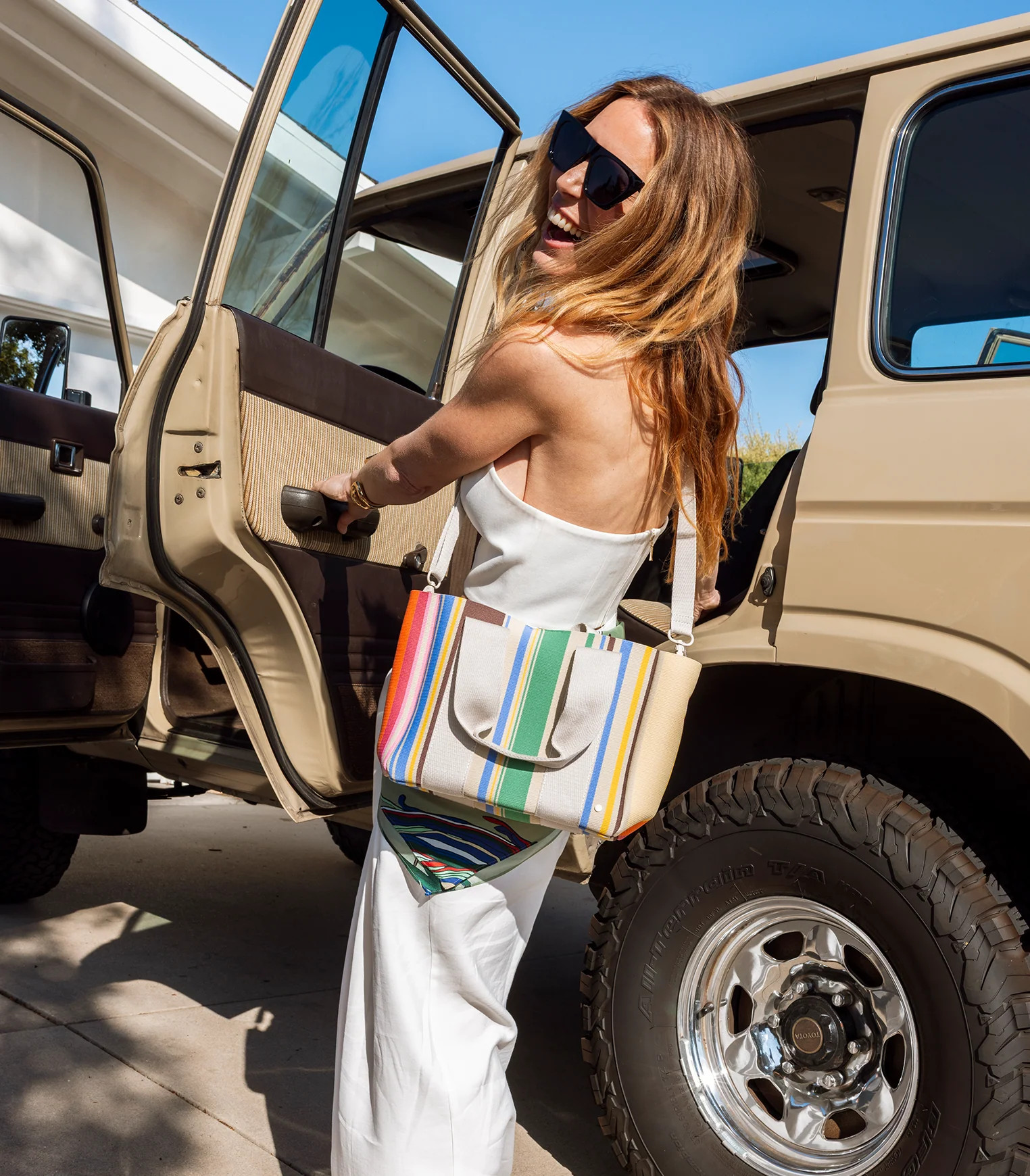STATE Bags | Wellington Cabana Tote Mini Knit Rainbow | STATE Bags