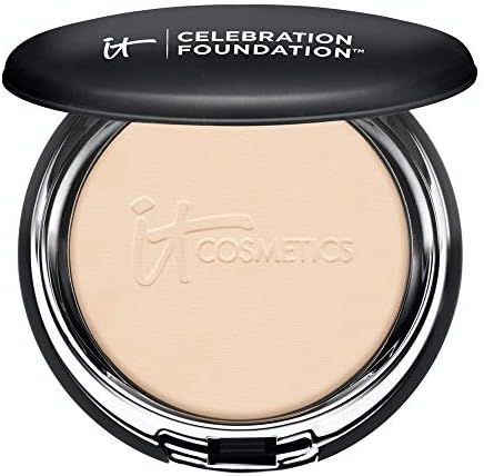 IT Cosmetics Celebration Foundation, Light (W) - Full-Coverage, Anti-Aging Powder Foundation - Bl... | Amazon (US)