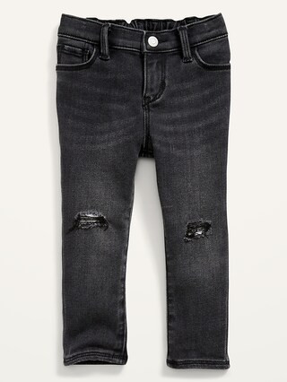 Unisex Rockstar 360° Stretch Black-Wash Ripped Jeggings for Toddler | Old Navy (US)