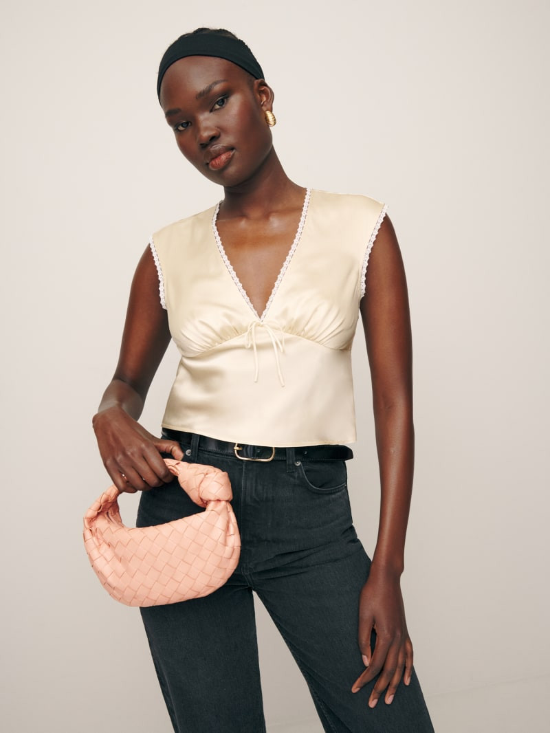 Cherry Silk Top | Reformation (Global)