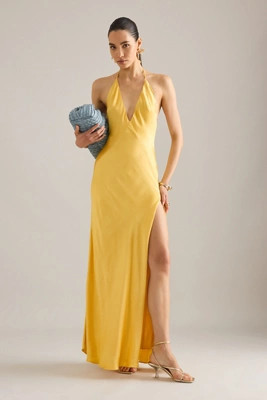 Bardot Yve Halter Maxi Dress | Anthropologie (UK)