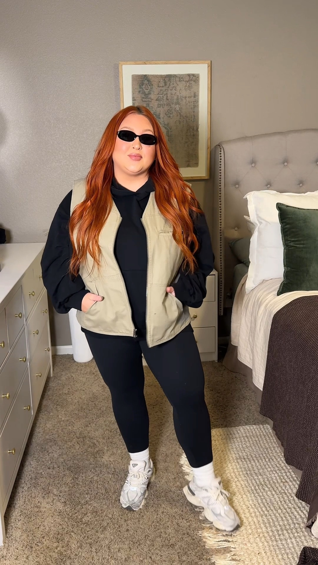 Wearing 1X in the vest and XL in hoodie!

#LTKPlusSize #LTKMidsize #LTKFindsUnder50