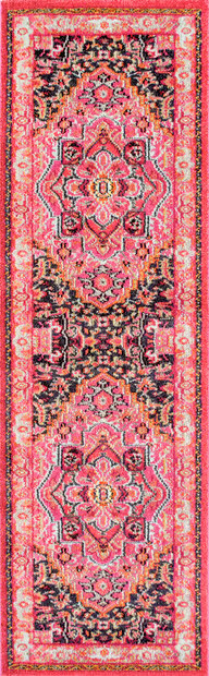 Violet Pink Center Medallion  Area Rug | Rugs USA