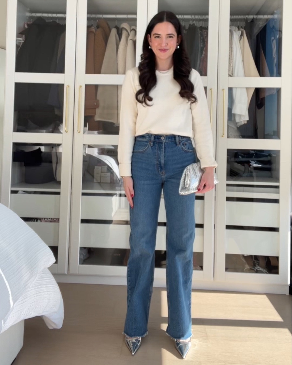 
Denim, silver heels, holiday, winter outfit 

#LTKstyletip #LTKHoliday #LTKSeasonal