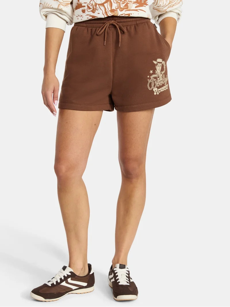 Toy Story Women's Woody's Roundup Graphic Fleece Shorts, Sizes XXS-XXL | Walmart (US)