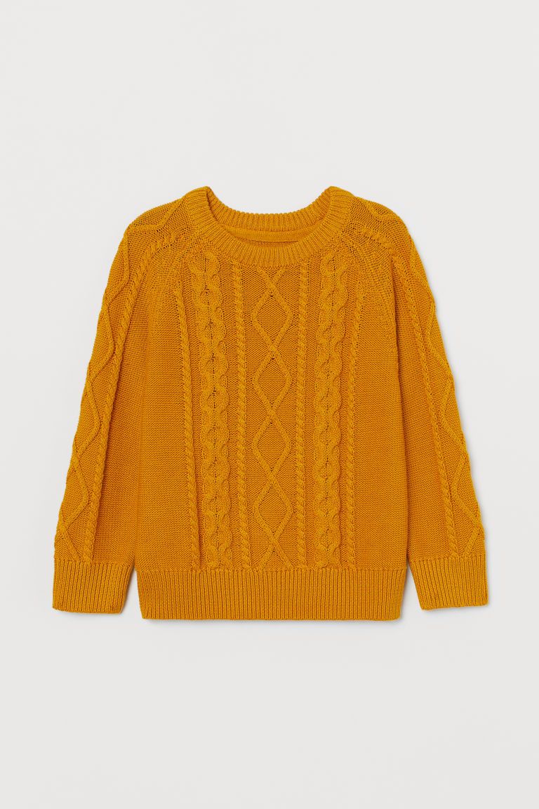 H & M - Cable-knit Sweater - Yellow | H&M (US + CA)
