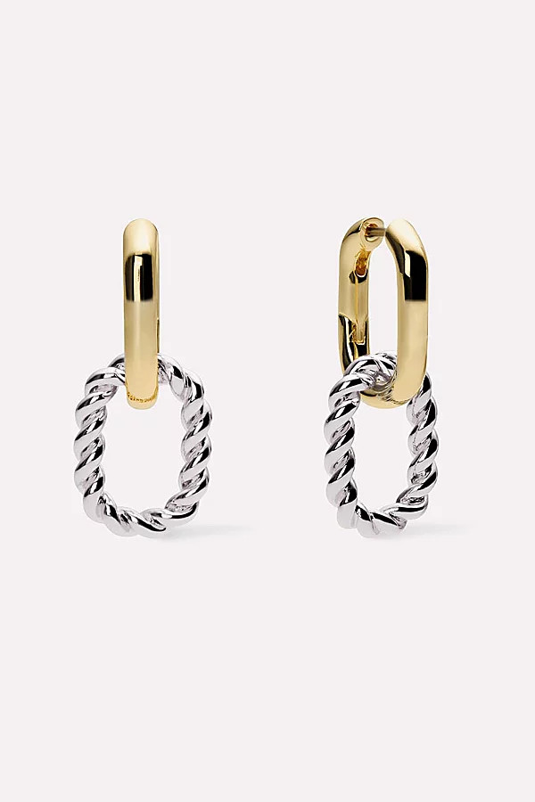 Ana Luisa Ash Double Two Tone Double Hoop Earrings in One Size, Women's at Urban Outfitters | Urban Outfitters (US and RoW)