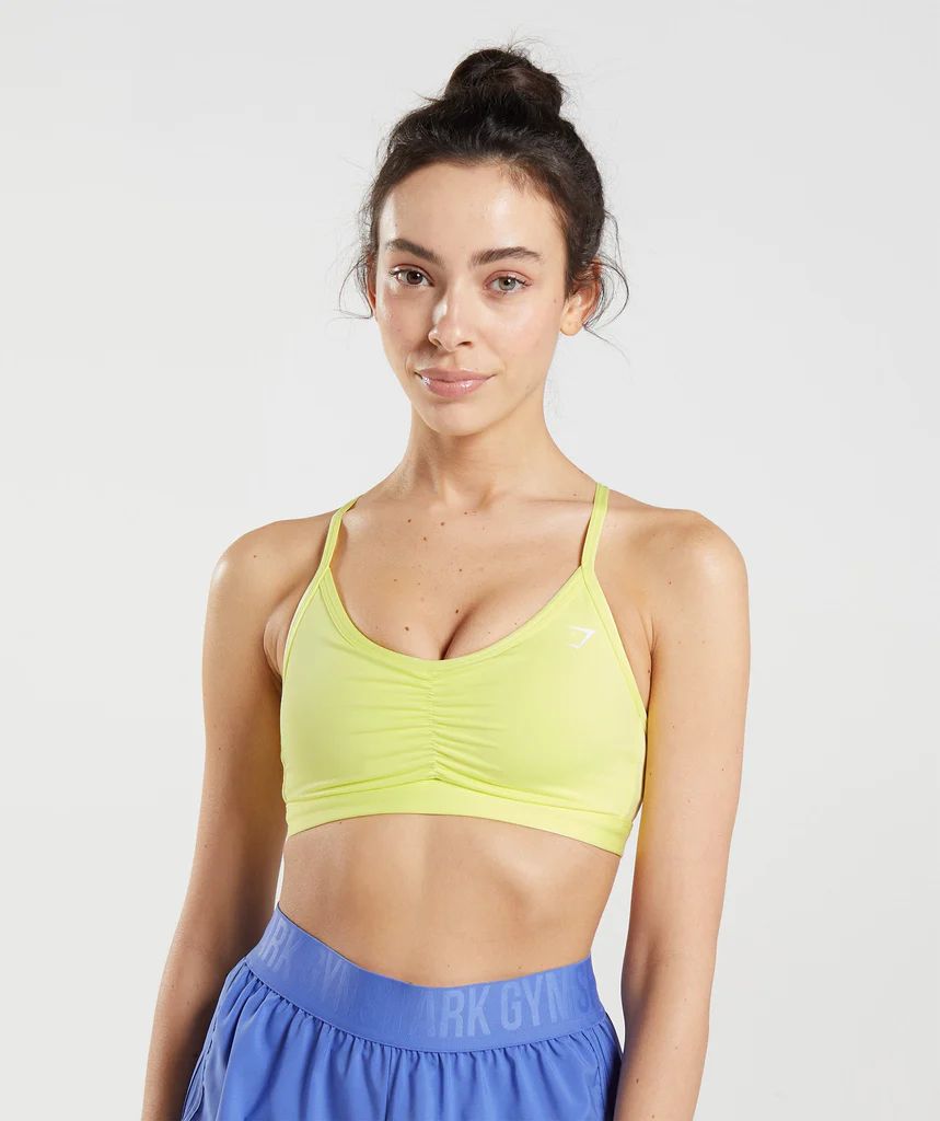 Gymshark Ruched Training Sports Bra - Firefly Green | Gymshark (Global)