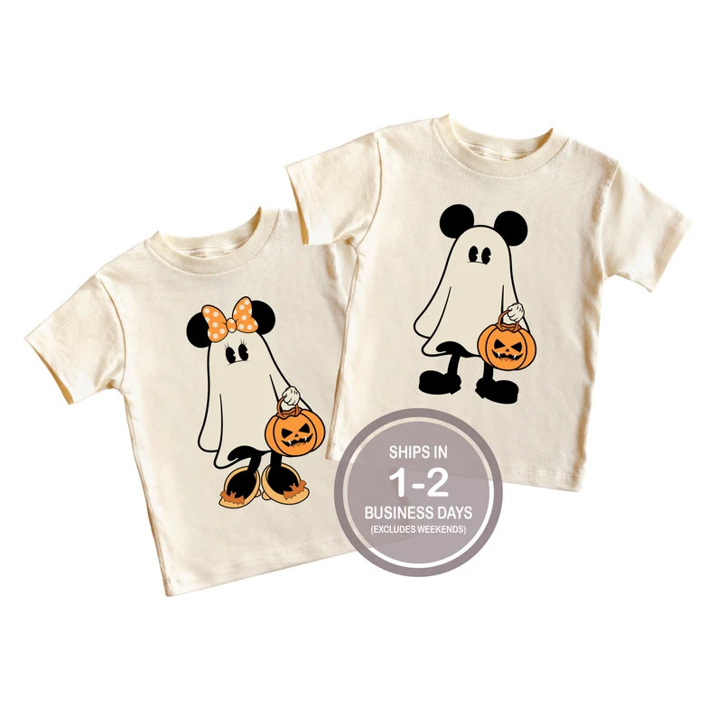 Ghost Minnie Mouse Mickey Mouse Happy Halloween Kids Disney Shirt, Oogie Boogie Bash, Disney Hall... | Etsy (US)