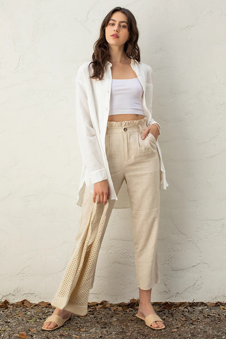 Easy To See White Oversized Button-Up Top | Lulus (US)