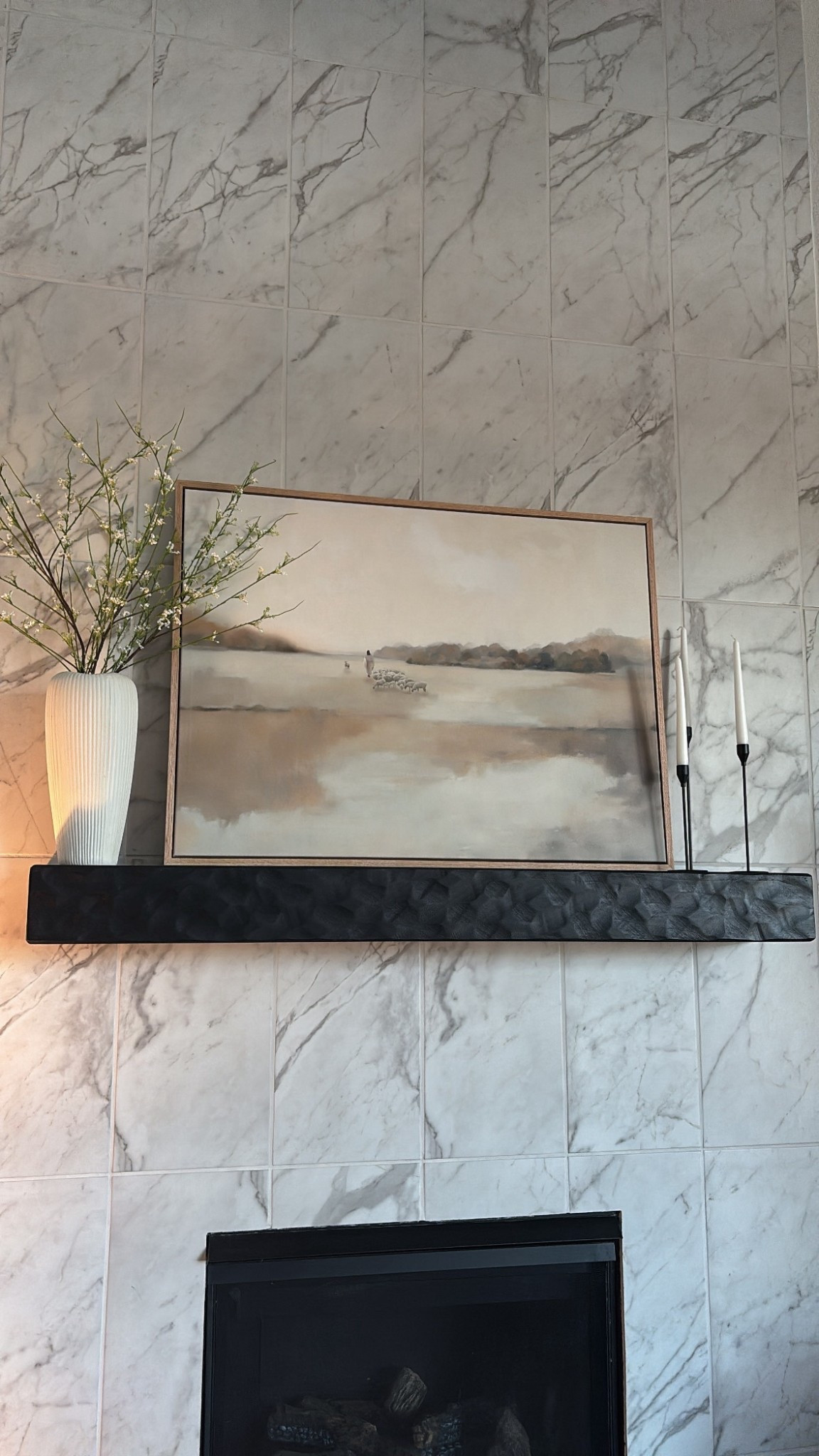 Mantle decor. Code LACEY15 for the art work from Light Your Home! You can find the link in my stories or DM me!

#LTKSaleAlert #LTKHome