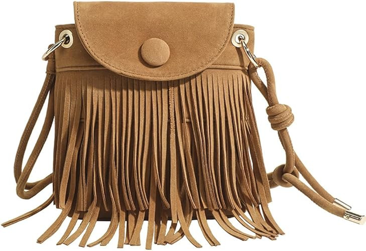 Women Vintage Mini Fringe Purse Small Cell Phone Bag Purse Crossbody Shoulder Bag | Amazon (US)