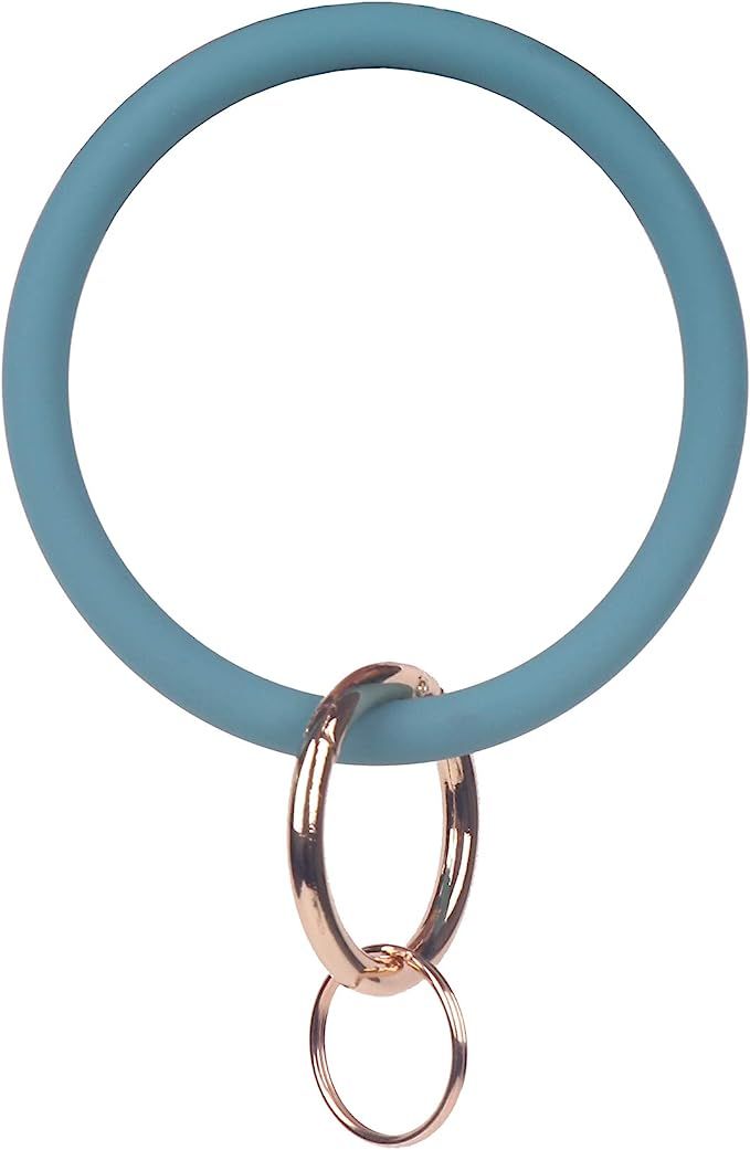 YAKA Silicone Wrist Keychain Circle Bracelet Rubber Bangle Round Keyring Holder | Amazon (US)