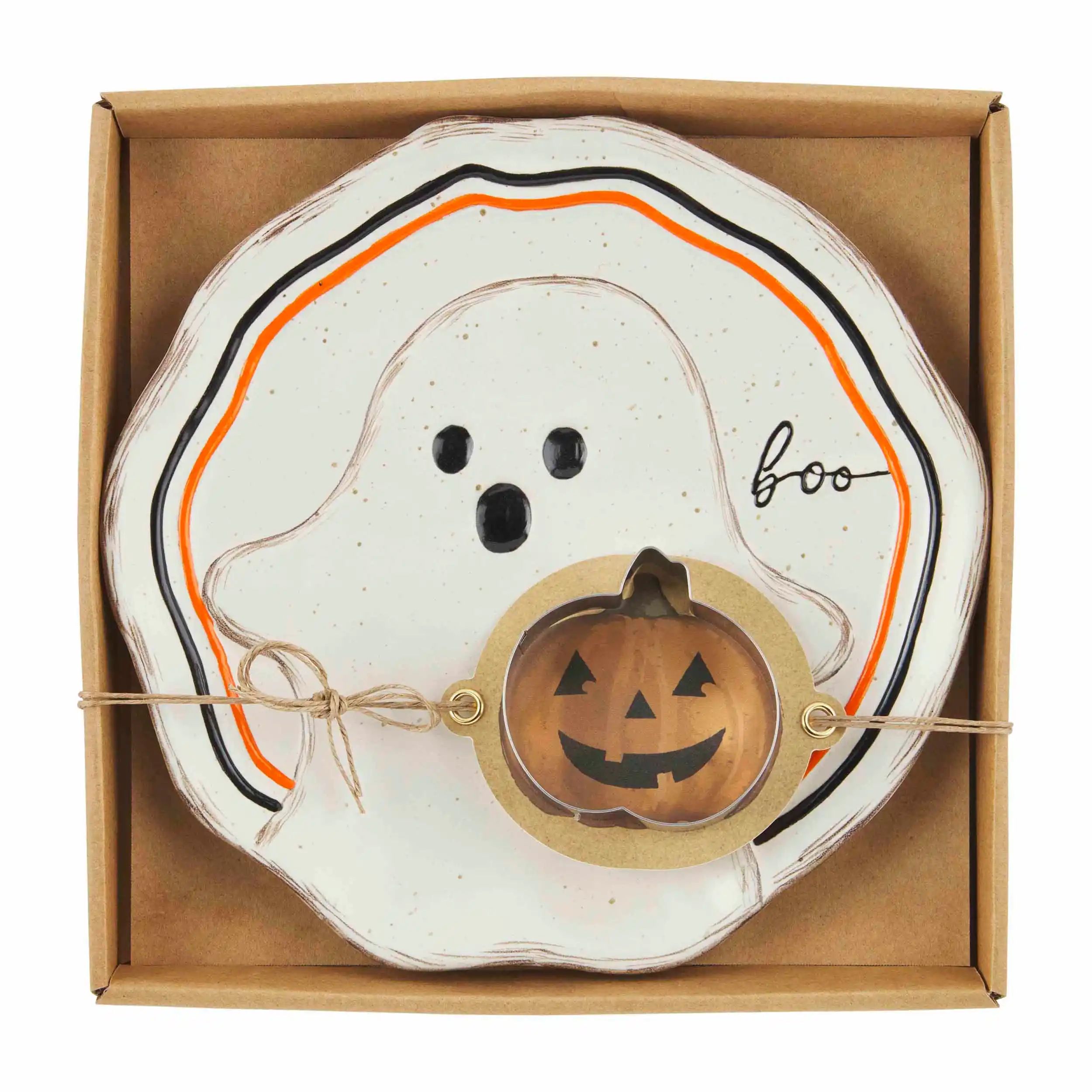 Stoneware Ghost Cookie Plate Set | Mud Pie (US)