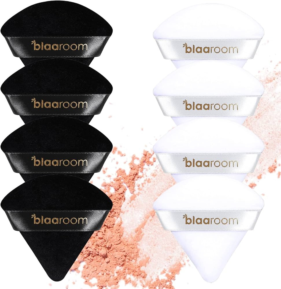 8 Pieces Powder Puff for Face Soft Triangle Makeup Puffs Velour Powder Puff for Contouring Eyes a... | Amazon (US)