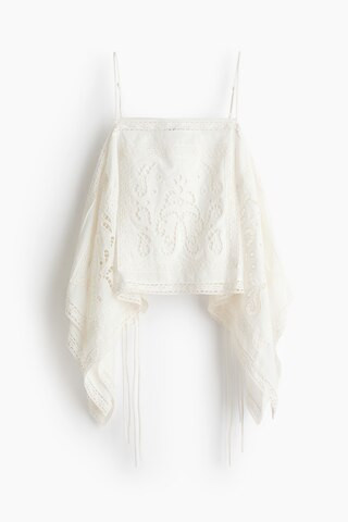H & M - Trägertop mit Broderie Anglaise - Weiß | H&M (DE, AT, CH, NL, FI)