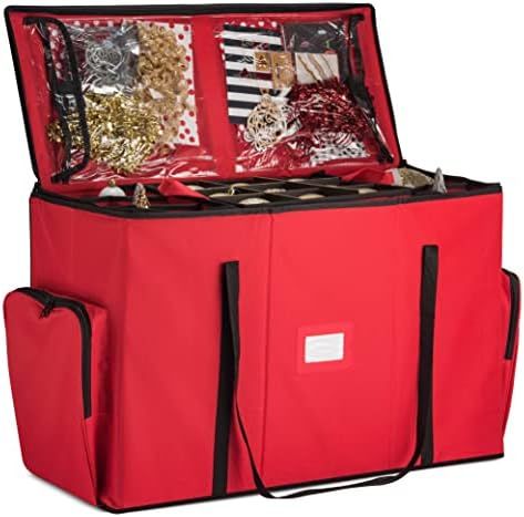 Zober Super Rigid 2-in-1 Christmas Ornament Storage Box & Xmas Figurine Container - Easy Access R... | Amazon (US)