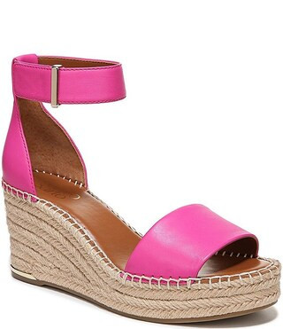 Clemens Leather Platform Wedge Espadrilles | Dillard's