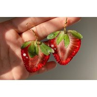 Real Strawberry Earring/Fruit Earring /High Quality Earring /Birthday Gift /Valentine's Day Gift/ For Mom/Jewelry Spring & Summer | Etsy (CAD)