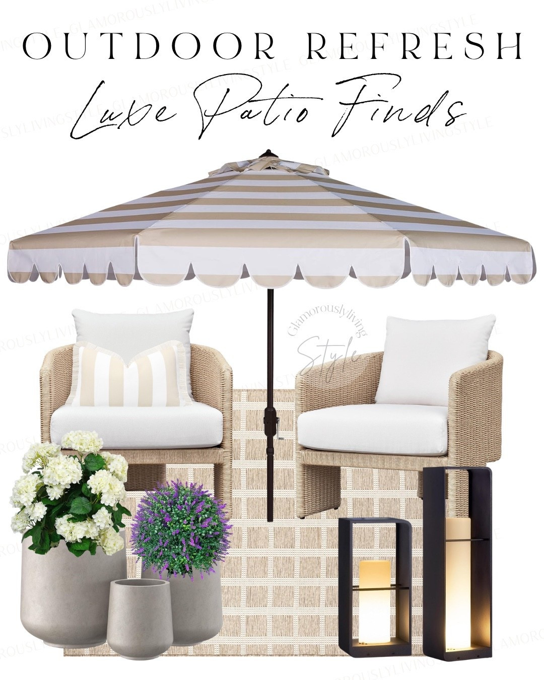 Luxe patio finds ✨



Spring home | outdoor patio decor | outdoor furniture | patio chairs | boxwood plants | outdoor string lights | home Reno | home makeover | apartment patio | patio balcony | small spaces | outdoor hosting | bar cart 

#LTKHome #LTKSaleAlert