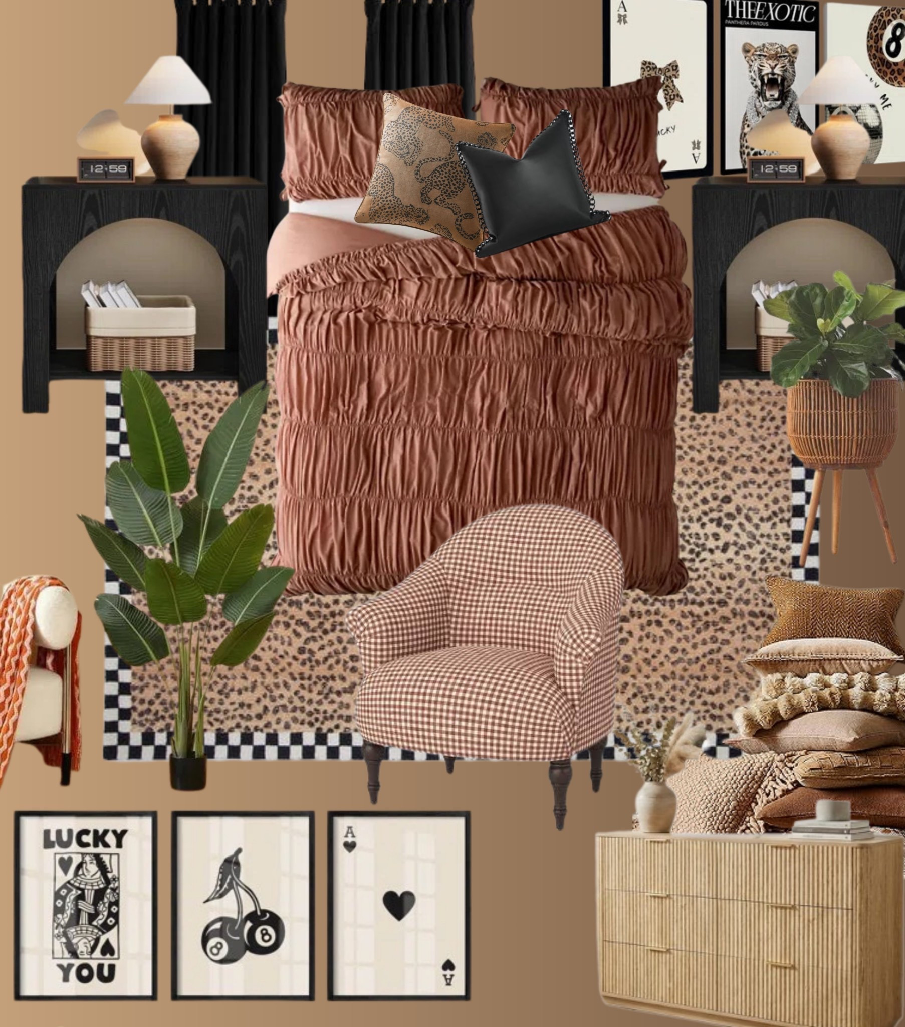 Bold prints, modern edges, and statement details that turn any room into a vibe. This edgy printed space is all about personality, contrast, and effortless cool.