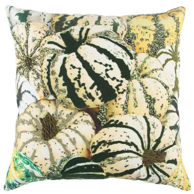 Rizzy Home Fall Multi Pumpkin Pillow, Green | Ashley Homestore