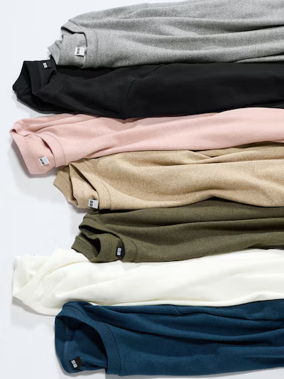 Soft Knit Fleece Crew Neck T-Shirt (Long Sleeve) | UNIQLO (UK)