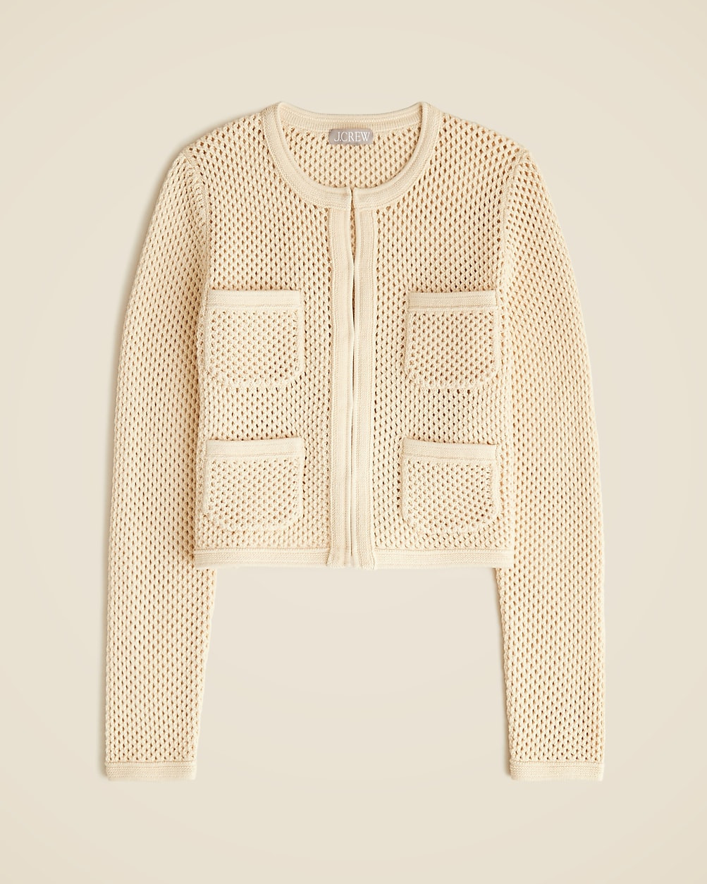 Open pointelle-stitch cardigan | J. Crew US