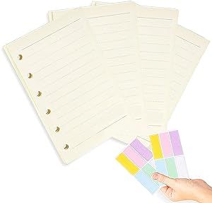 A7 Planner Refill,4 Packs per Set, Line Paper, A7 Binder Refills 6 Ring with Label Stickers Gift,... | Amazon (US)