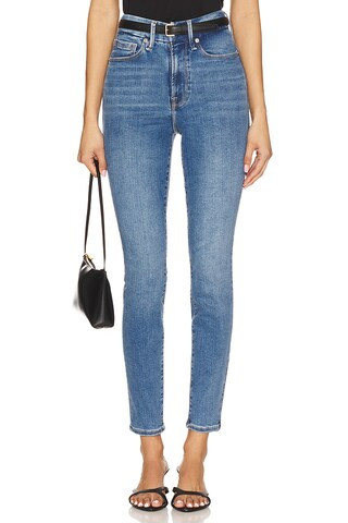 Good American Always Fits Good Legs Skinny Jeans in Denethic Blue06 from Revolve.com | Revolve Clothing (Global)