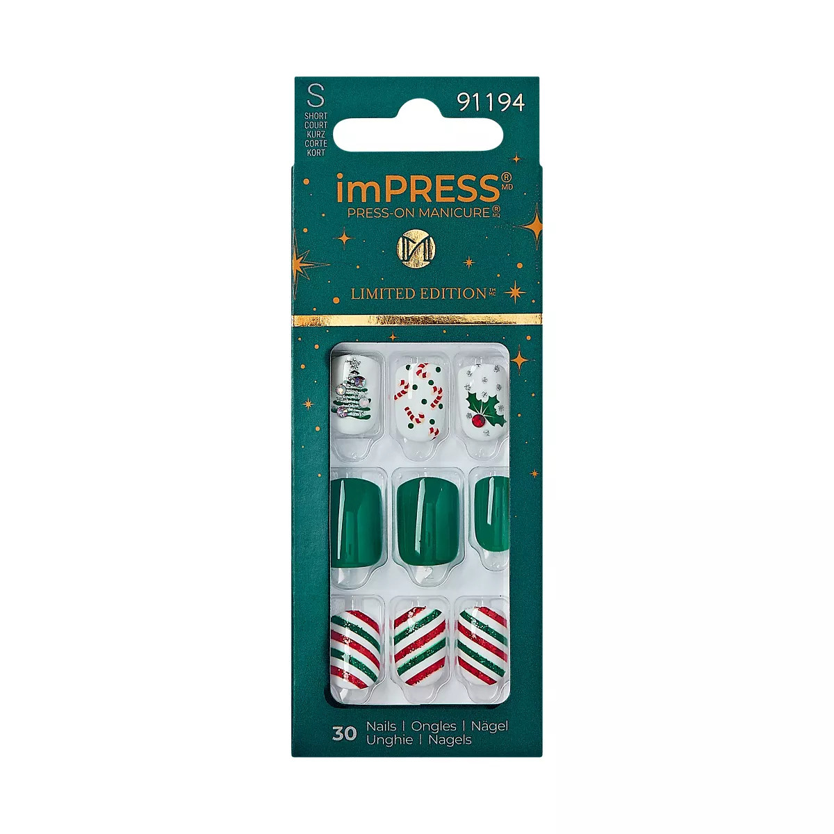 KISS Products imPRESS Fake Nails - Santamental - 33ct | Target
