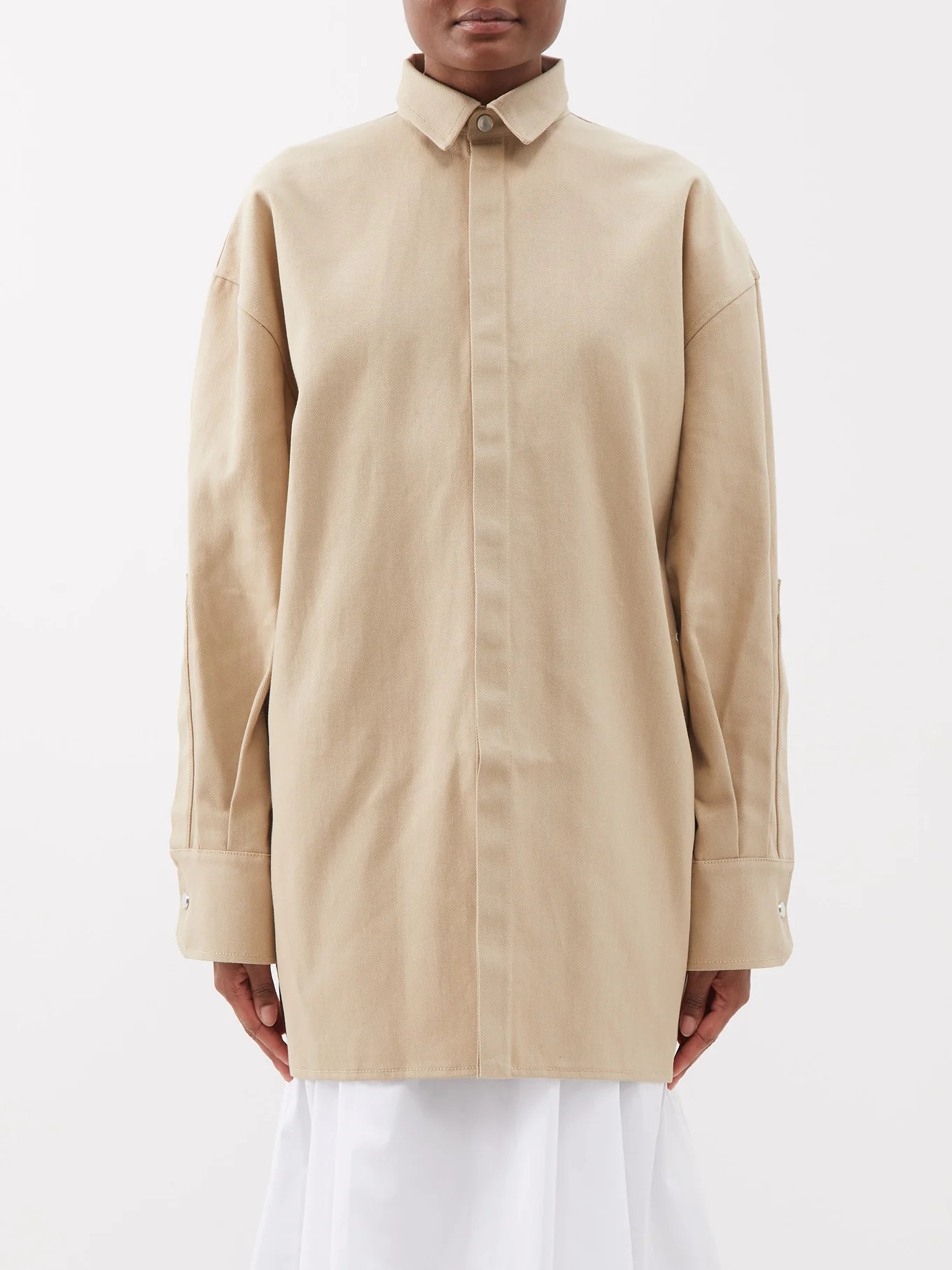 Valentina cotton-gabardine oversized shirt | Matches (US)