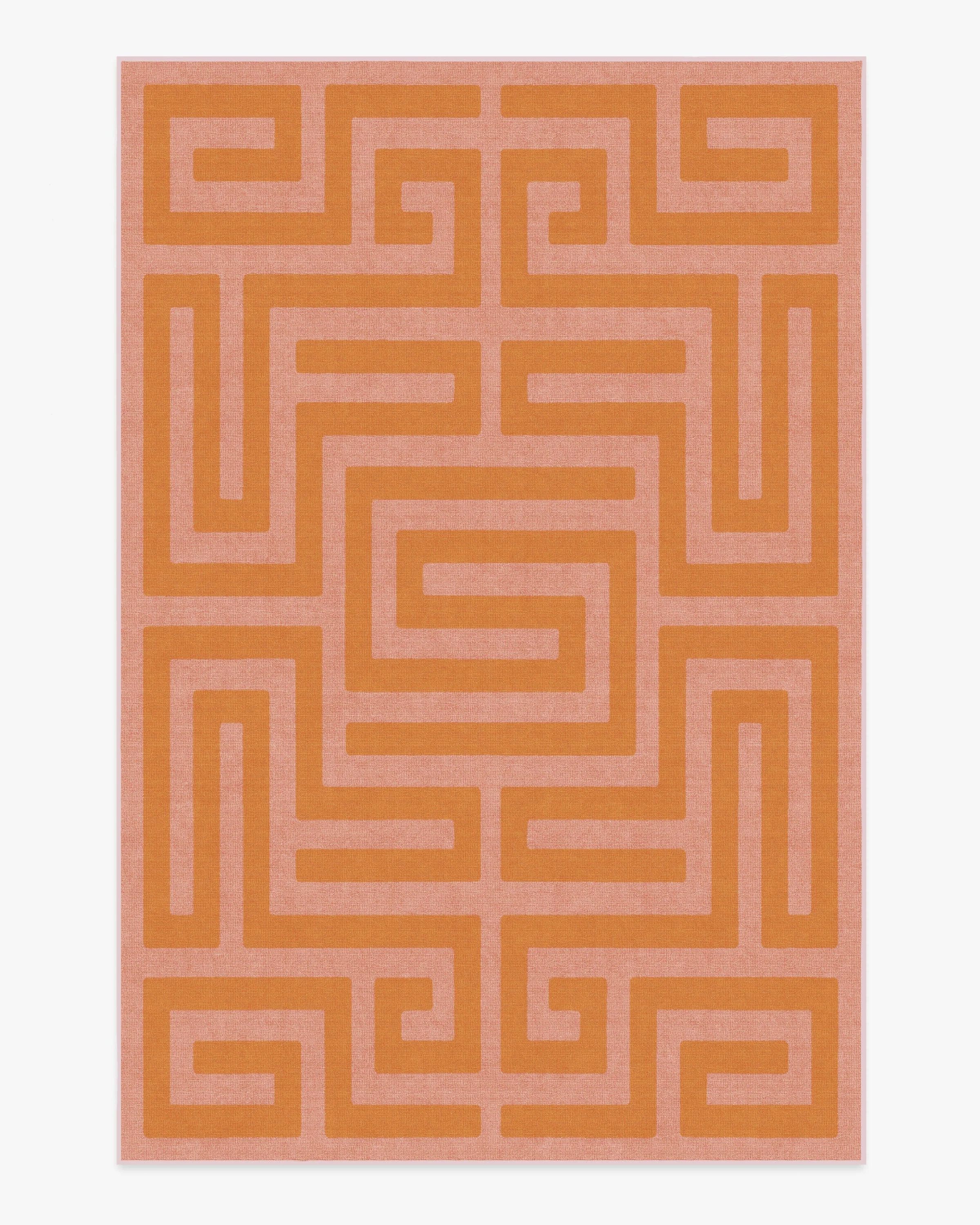 Maze Pink & Orange Rug | Ruggable US | Ruggable