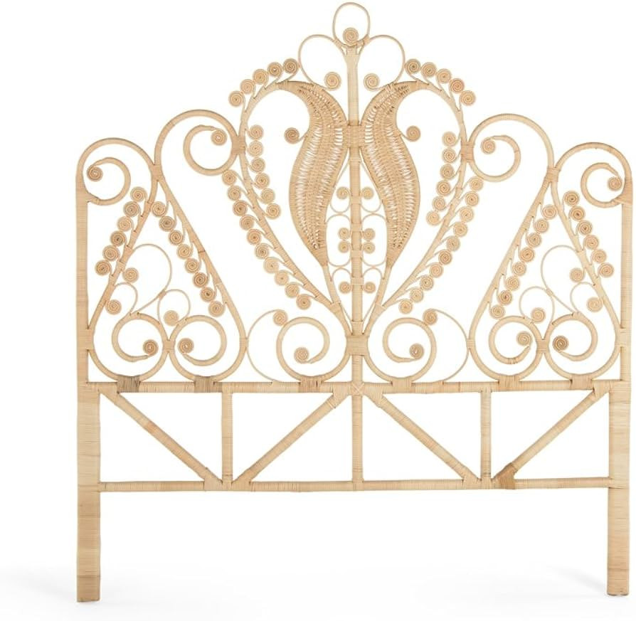 KOUBOO Peacock Rattan Headboard, Full Size, Natural Color | Amazon (US)