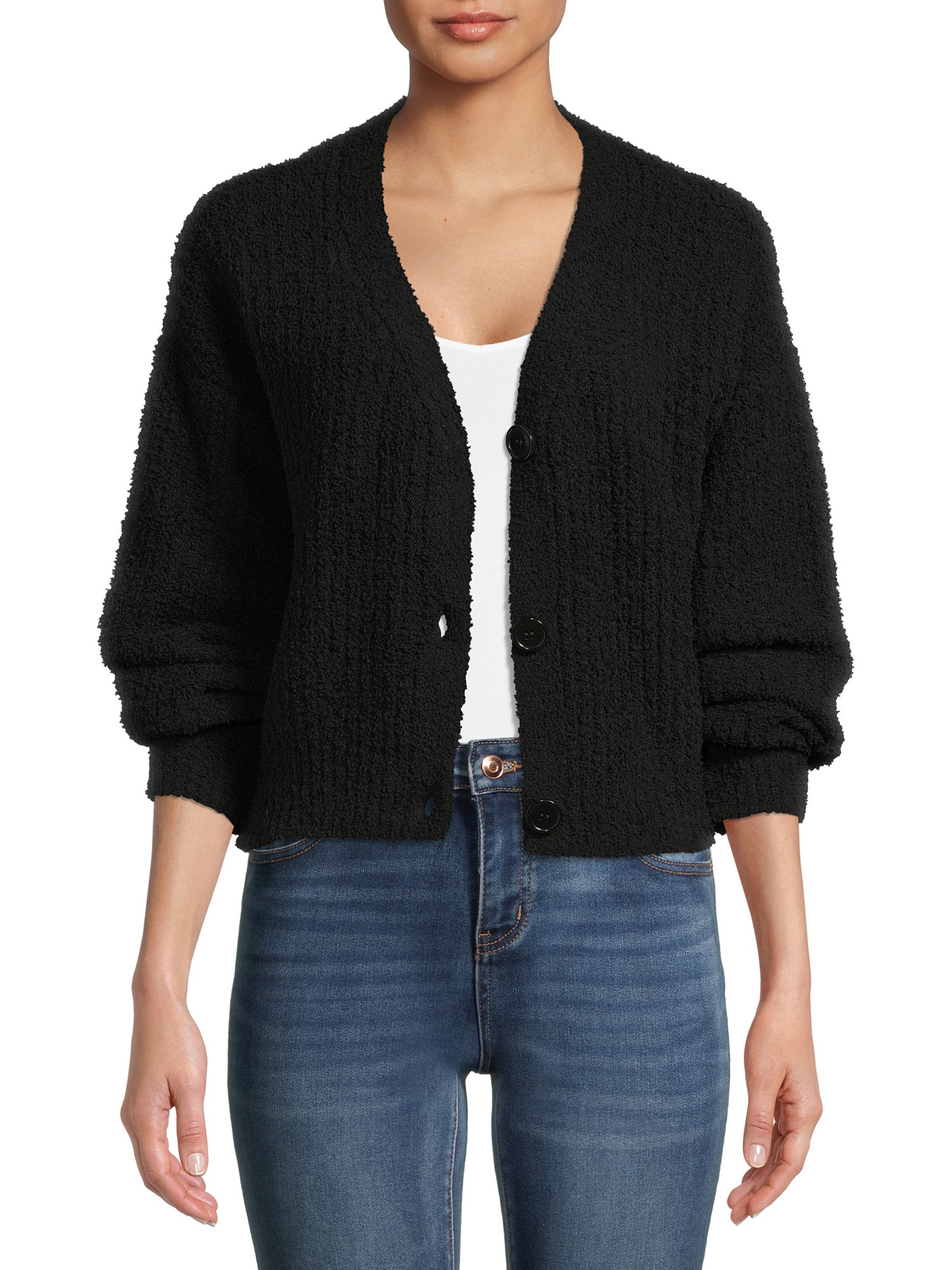 No Boundaries Juniors' Ribbed Cardigan | Walmart (US)