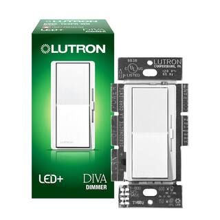 Lutron Diva LED+ Dimmer Switch for Dimmable LED, Halogen and Incandescent Bulbs, Single Pole or 3... | The Home Depot