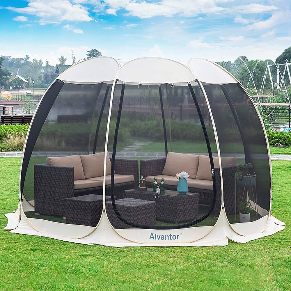 Alvantor Pop Up Screen House Tent, Instant Outdoor Gazebo with Mosquito Netting & UPF 50+ Sun Pro... | Amazon (US)