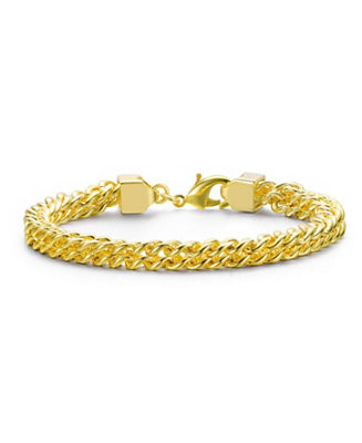 14K Gold Plated or White Gold Plated Mesh Link Bracelet | Macy's