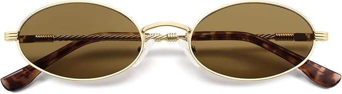 Retro Oval Cat Eye Sunglasses for Women Y2k Trendy Narrow 90s Sunnies Designer Sun Glasses AP3721 | Amazon (US)