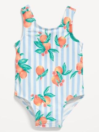 Printed Back Tie-Cutout One-Piece Swimsuit for Baby | Old Navy (US)