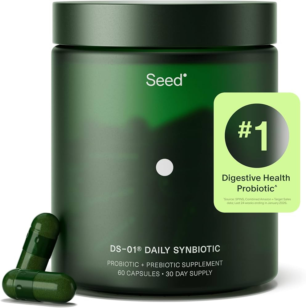 Seed DS-01 Daily Synbiotic - Prebiotic and Probiotic for Women & Men - Digestive Health, Gut Heal... | Amazon (US)