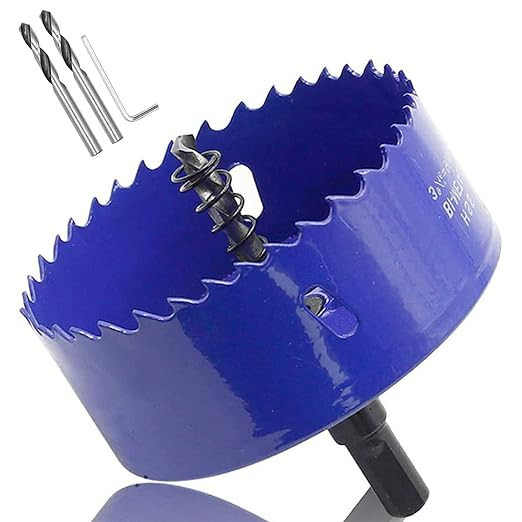 Luomorgo 3.5 inch 90mm Hole Saw, 1 1/4 inch Cutting Depth HSS Bi-Metal Hole Cutter with Hex Shank... | Amazon (US)