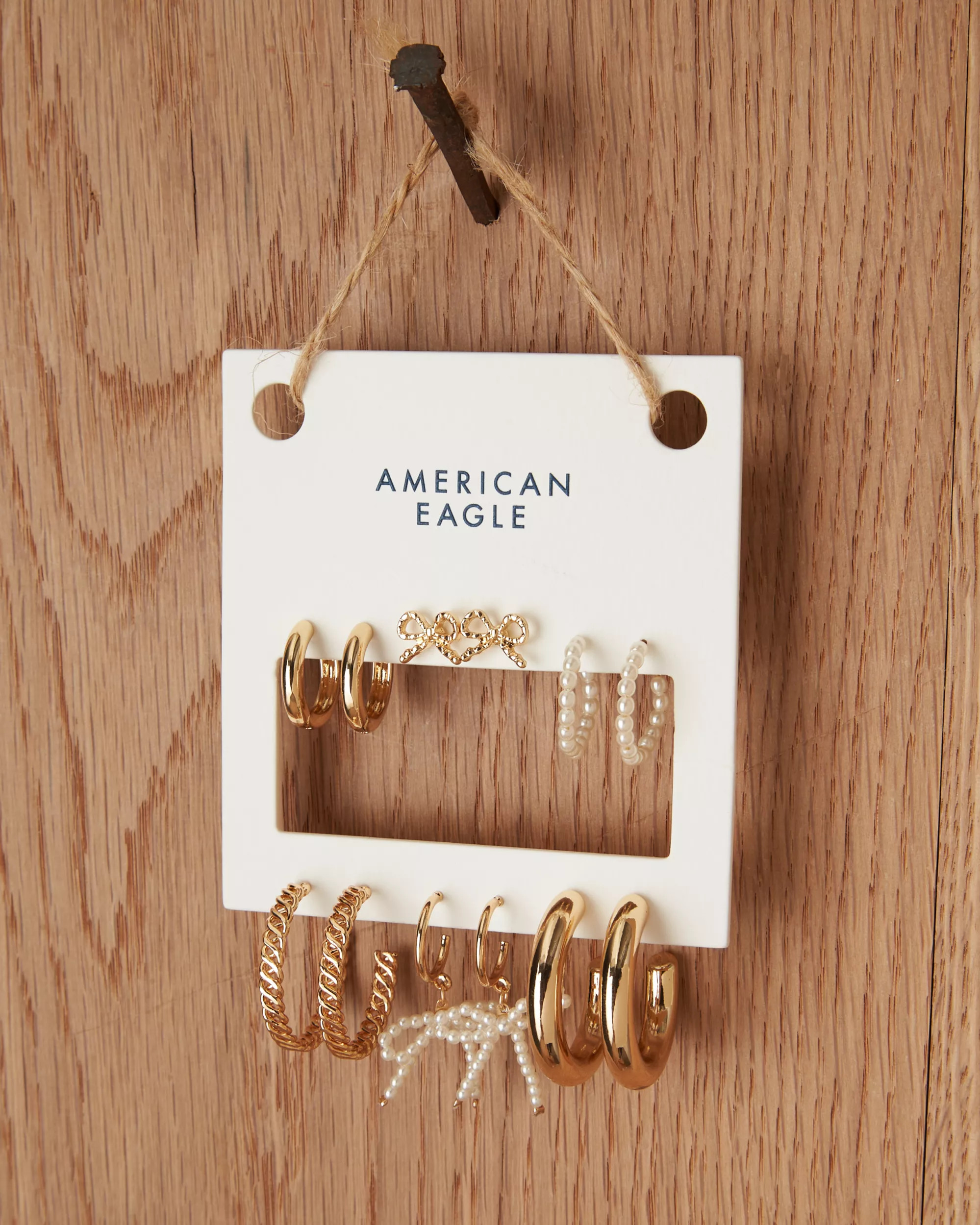 AEO Pearl Bow Earrings 6-Pack | American Eagle Outfitters (US & CA)