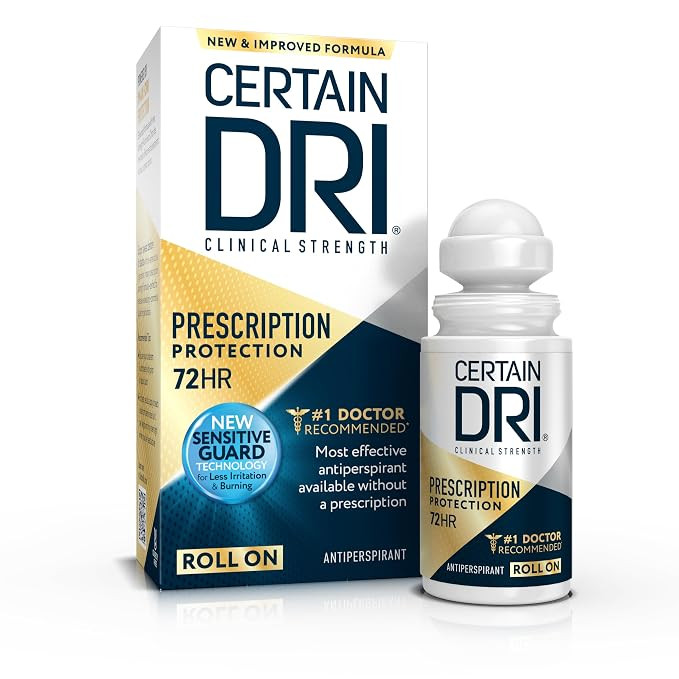 Certain Dri Prescription Strength Clinical Antiperspirant Roll-On - 72-Hour Sweat & Odor Protecti... | Amazon (US)