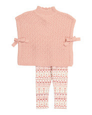 Toddler Girls 2pc Mock Neck Sweater And Leggings Set | Marshalls