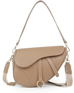 JBB Women Saddle Shoulder Bag Clutch Purse Small Crossbody Bag Satchel Bags Handbag PU Leather | Amazon (US)