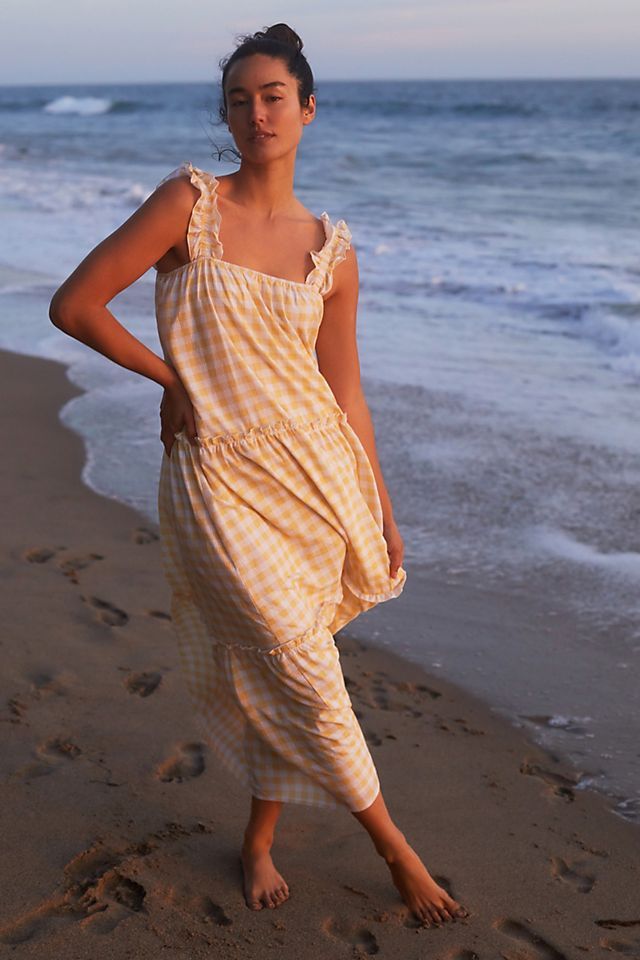 Gingham Cover-Up Maxi Dress | Anthropologie (US)